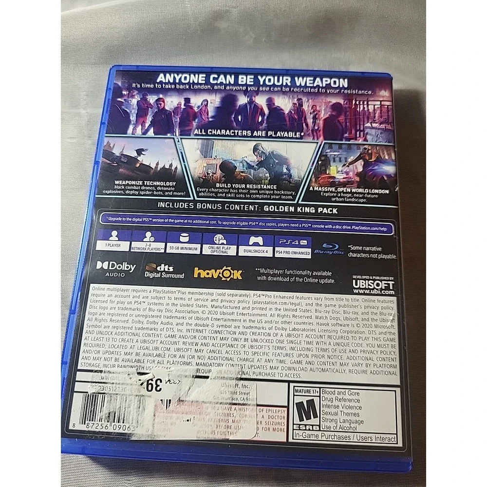 Watch Dogs: Legion‎ - Sony PlayStation 4 CIB